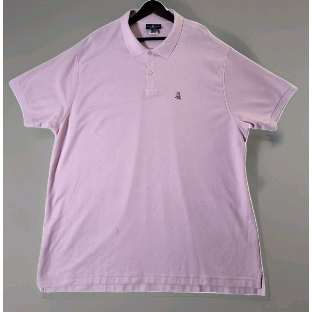 Psycho‎ Bunny Pink Polo Shirt Men's 3XL Pima Cotton Short Sleeve